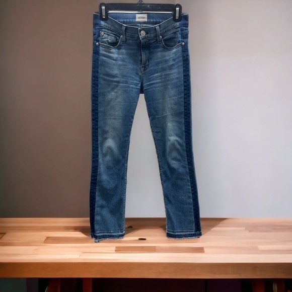 HUDSON Jeans Tuxedo Stripe Tilda Crop Raw Hem Jeans Women’s Size 26 - Picture 5 of 12